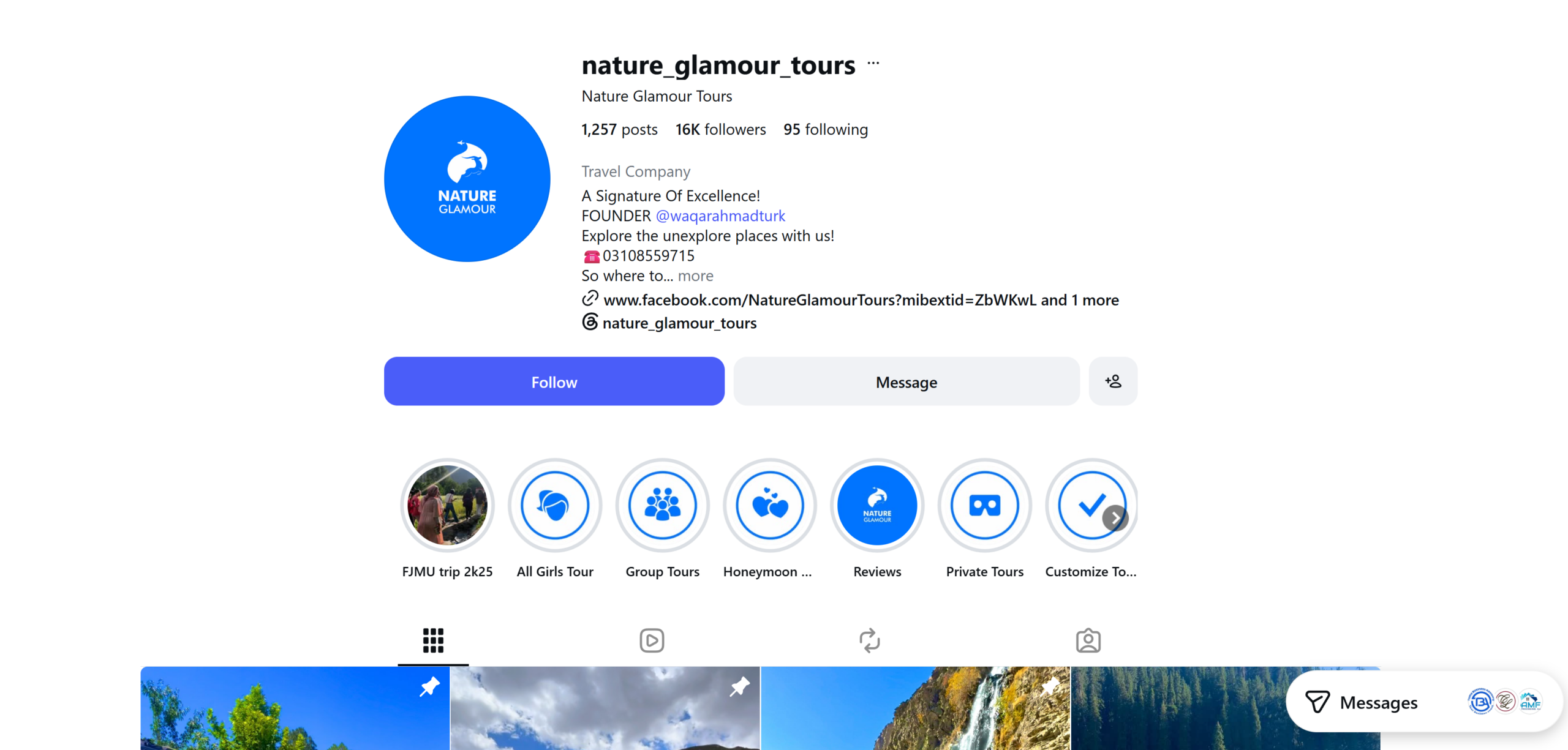 Instagram social media management case study for a North Pakistan tour agency