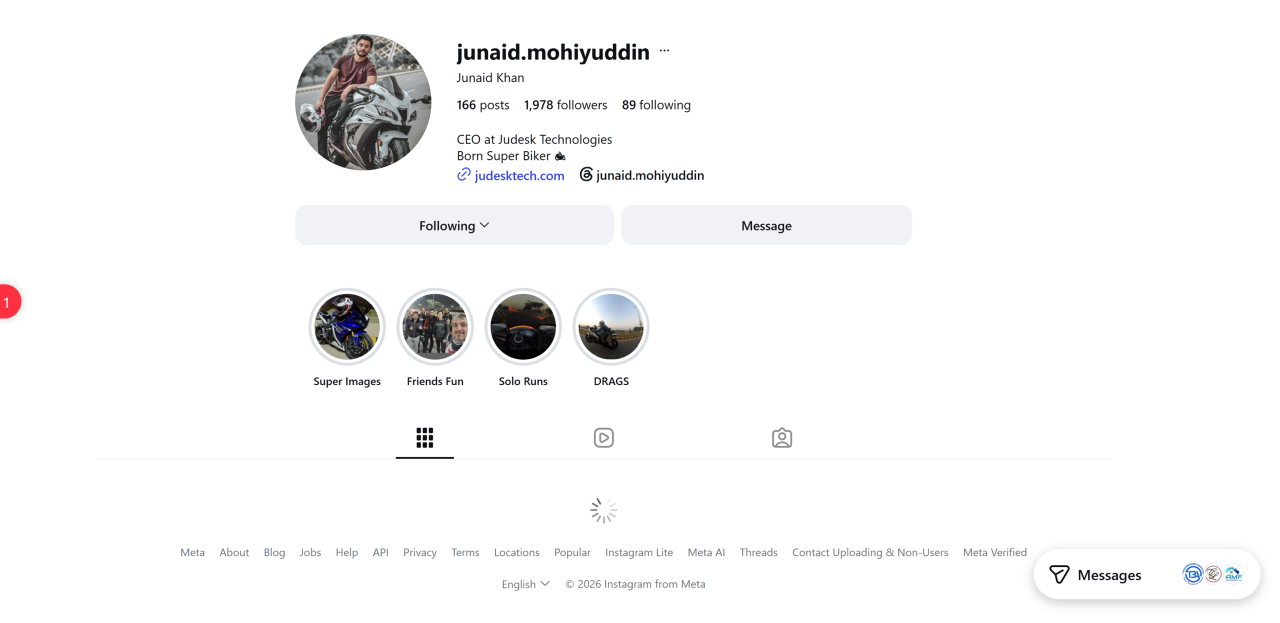 Instagram founder personal brand management case study for Judesk Tech