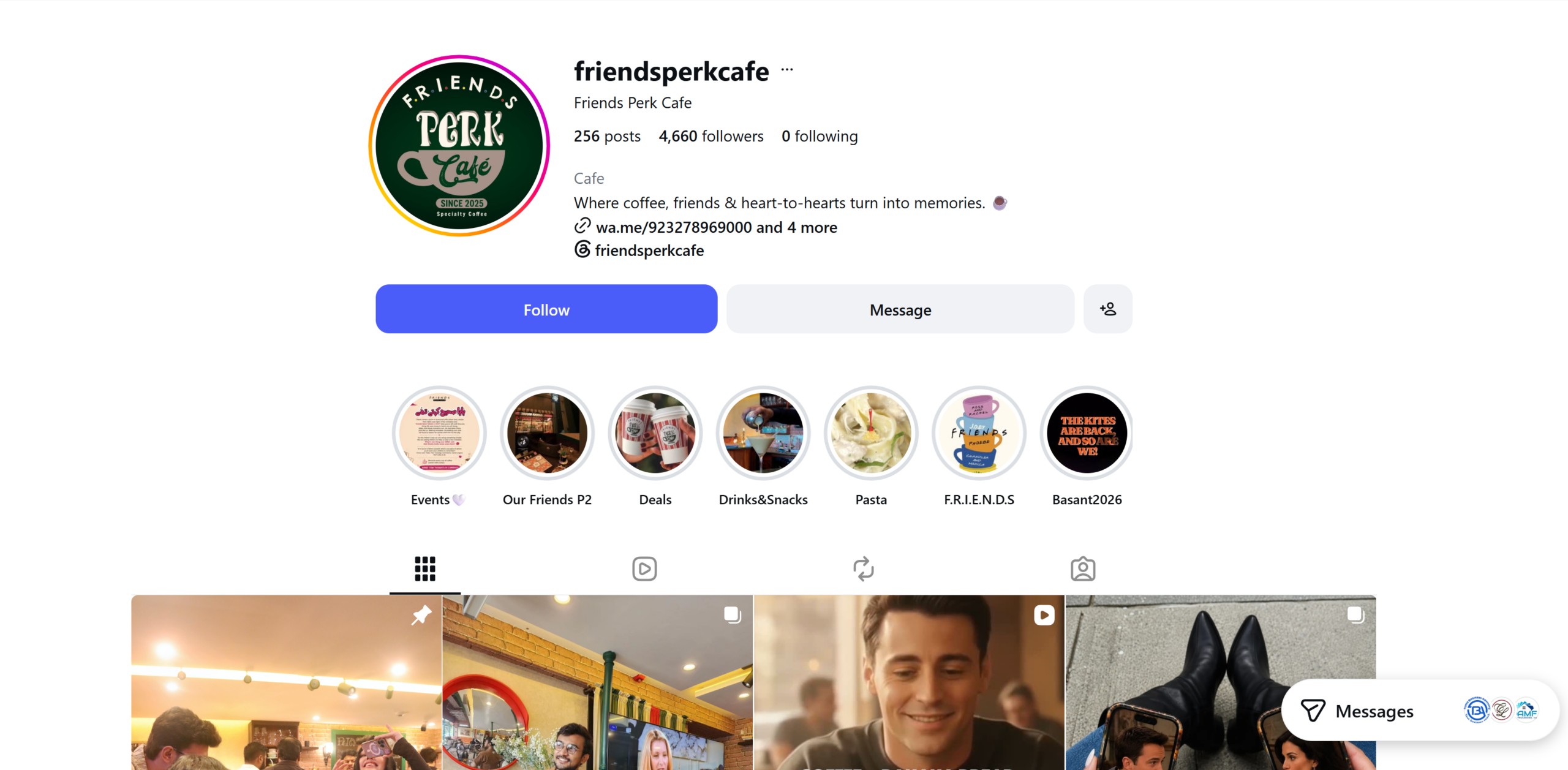Instagram social media management case study for a themed cafe in Lahore