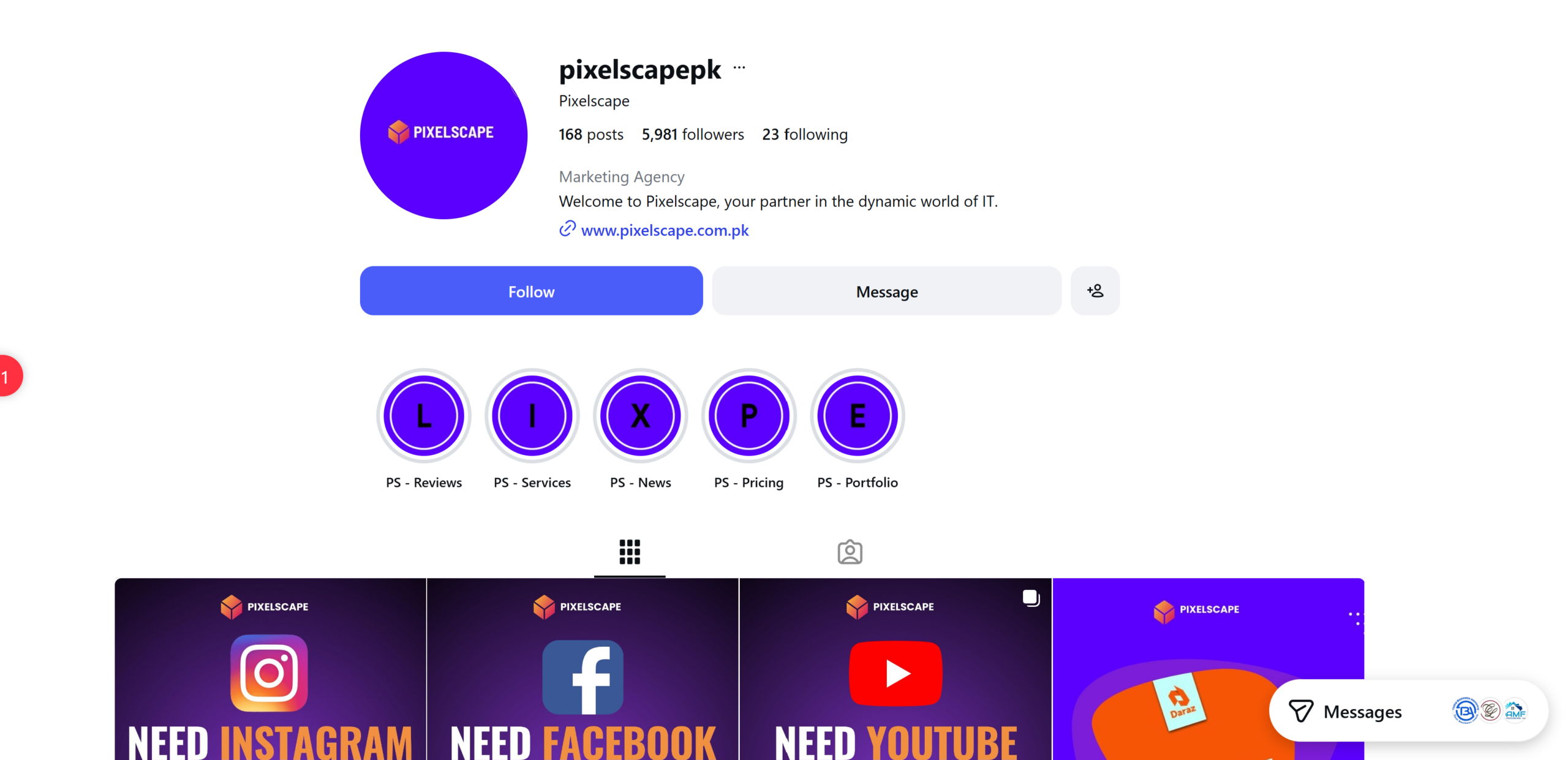 Instagram social media management case study for a Pakistan IT services company